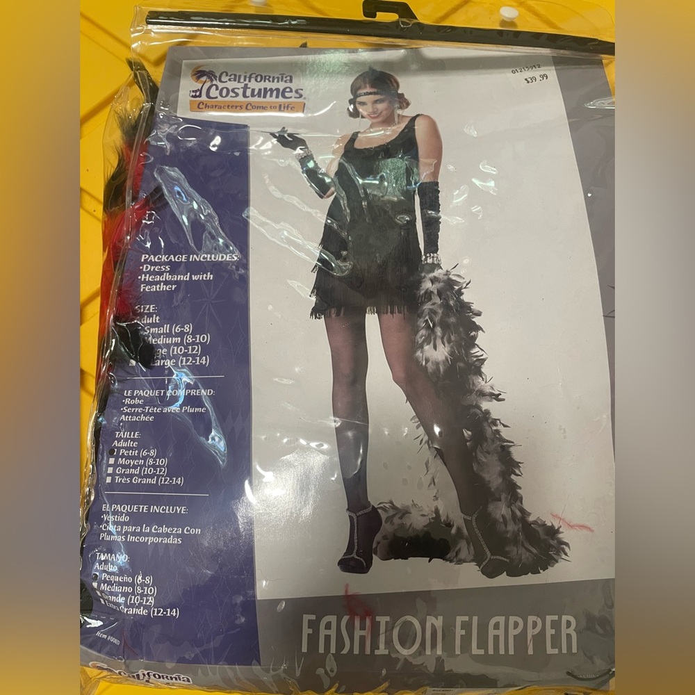 Fashion Flapper Costume with Feather Boa